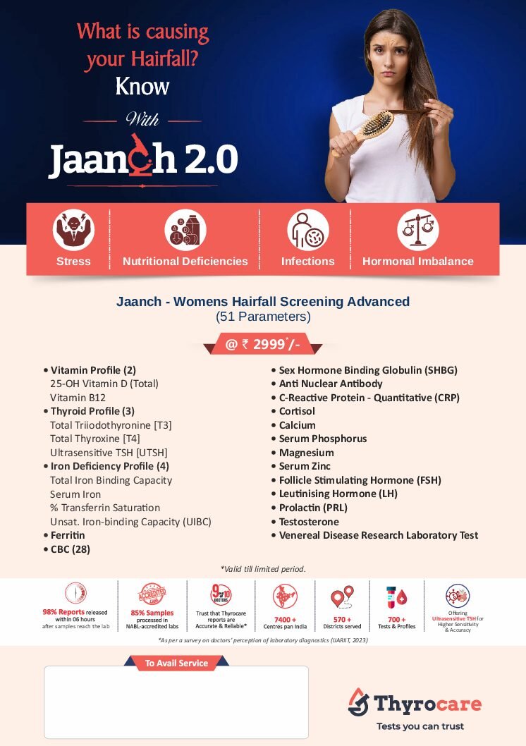 JAANCH - WOMENS HAIRFALL SCREENING ADVANCED